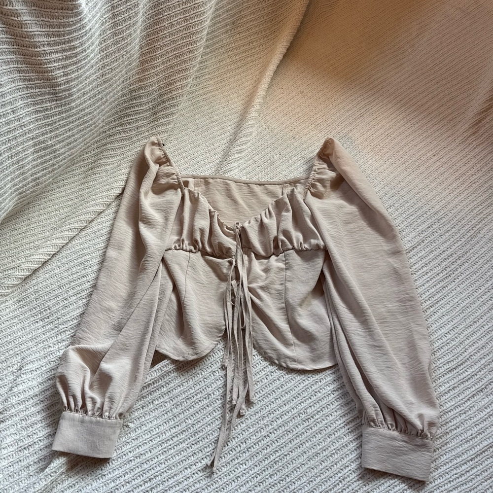 Elegant Beige Women's Top